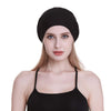 Silk Satin Lined Sleep Cap,Inner 19MM 100% Bulberry Silk Outer Bamboo Viscose Nature Breathable for Hair