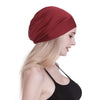 Silk Satin Lined Sleep Cap,Inner 19MM 100% Bulberry Silk Outer Bamboo Viscose Nature Breathable for Hair