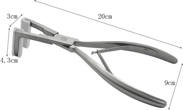 EXOTIC MYTH 1pcs Pro Range Tape Hair Pliers, Ergonomic Design, Black, Tape-In Installation