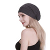 Silk Satin Lined Sleep Cap,Inner 19MM 100% Bulberry Silk Outer Bamboo Viscose Nature Breathable for Hair