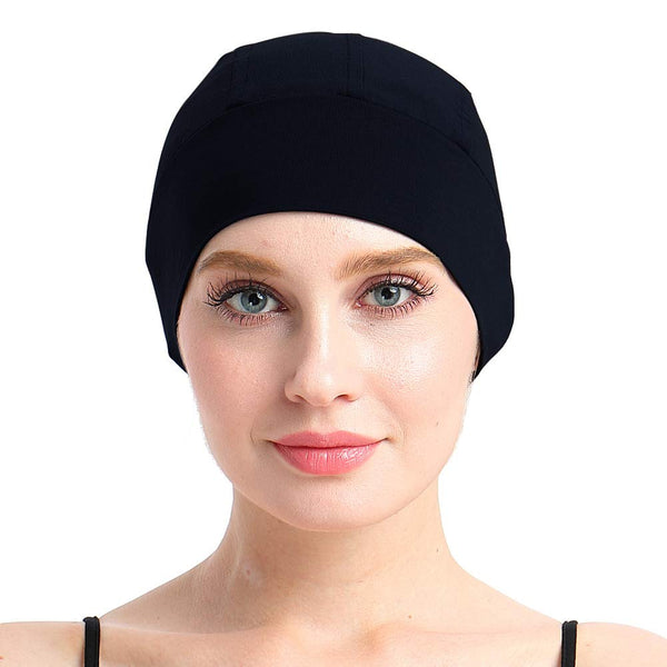 Bamboo Sleep Cap for Hair Loss Home Head Cover for Chemo Women Bike Hard Hat Helmet Liner Cotton Beanie