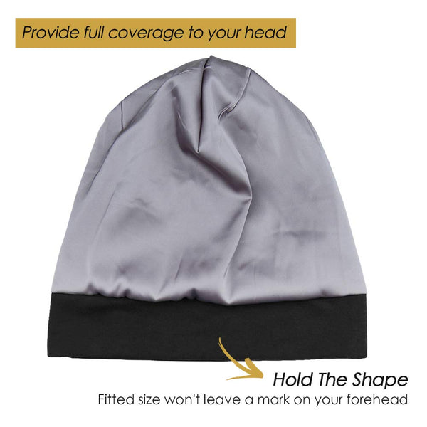 FocusCare Adjustable Sleeping Cap,Satin Lined Extra Large Women Curly Hair Available Day and Night