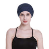 Silk Satin Lined Sleep Cap,Inner 19MM 100% Bulberry Silk Outer Bamboo Viscose Nature Breathable for Hair