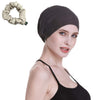 Silk Satin Lined Sleep Cap,Inner 19MM 100% Bulberry Silk Outer Bamboo Viscose Nature Breathable for Hair