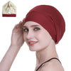 Silk Satin Lined Sleep Cap,Inner 19MM 100% Bulberry Silk Outer Bamboo Viscose Nature Breathable for Hair