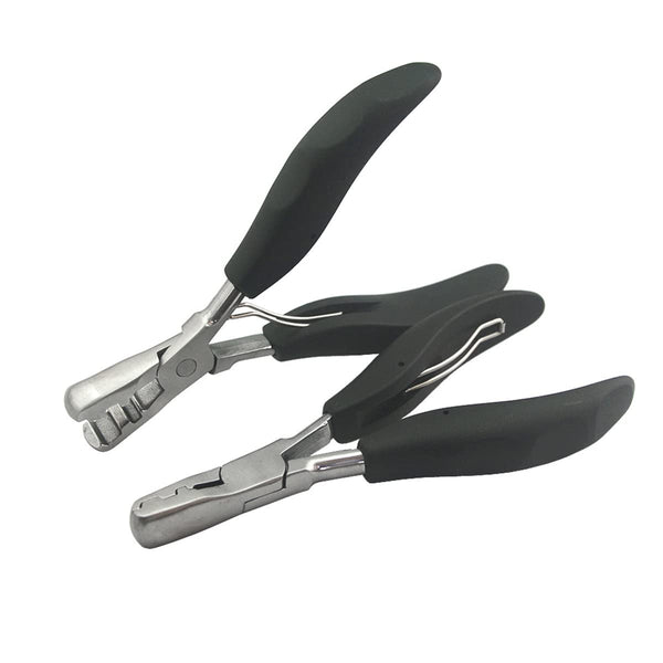 EXOTIC MYTH Heat Fusion Glue Keratin Bonding Micro Rings Removal Pliers for Hair Extensions (with 3mm and 5mm grooves)