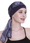 Elegant Chemo Cap With Silky Scarfs For Cancer Women Hair Loss Sleep Beanie