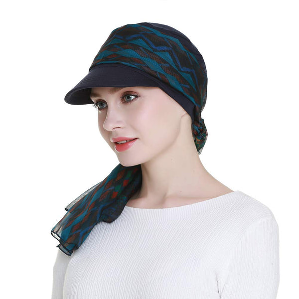 Newsboy Cap for Women Chemo Headwear med skjerf Gaver Hårtap tilgjengelig hele året