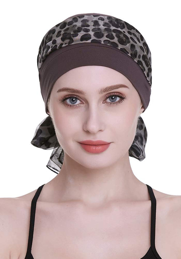 Elegant Chemo Cap With Silky Scarfs For Cancer Women Hair Loss Sleep Beanie