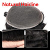 Mens Toupee Human Hair Piece Wigs Replacement System Full Swiss Lace Bleached Knot