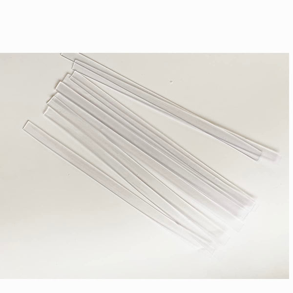 10pcs 0.9 * 20cm Italian Glue Keratin Bonding Glue Fusion Flat Tip For Fusion Human Hair Extensions(Transparent)