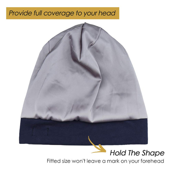 FocusCare Adjustable Sleeping Cap,Satin Lined Extra Large Women Curly Hair Available Day and Night