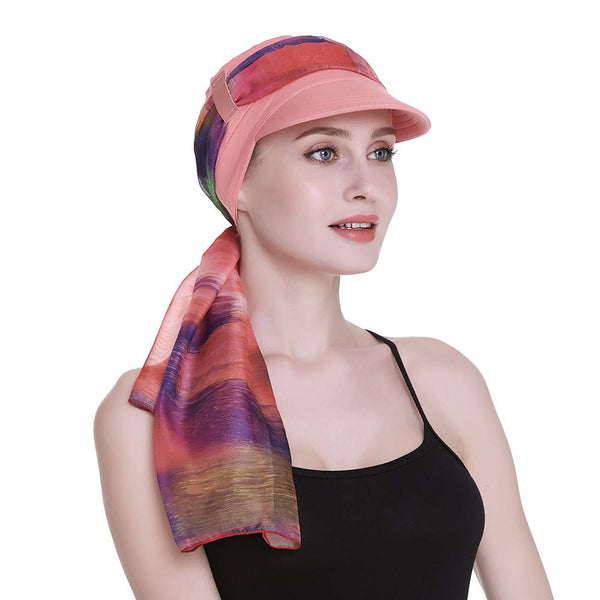 Newsboy Cap for Women Chemo Headwear med skjerf Gaver Hårtap tilgjengelig hele året
