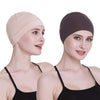 Bamboo Sleep Cap for Hair Loss Home Head Cover for Chemo Women Bike Hard Hat Helmet Liner Cotton Beanie