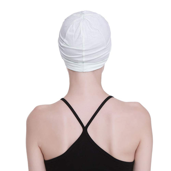 Bamboo Sleep Cap for Hair Loss Home Head Cover for Chemo Women Bike Hard Hat Helmet Liner Cotton Beanie