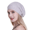 Silk Satin Lined Sleep Cap,Inner 19MM 100% Bulberry Silk Outer Bamboo Viscose Nature Breathable for Hair
