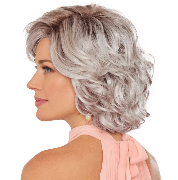 GABOR Blushing Beauty Mid-Length Barrel Curl Wig by Hairuwear, Average Size Cap, GL12-16 Golden Walnut
