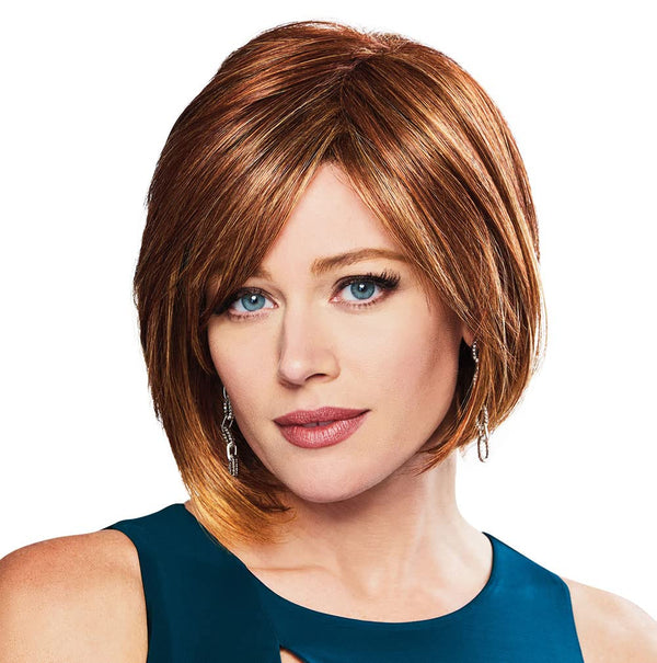 GABOR Curves Ahead Chin-Length Layered Wig by Hairuwear, Average Size CapGL16-27 Buttered Biscuit