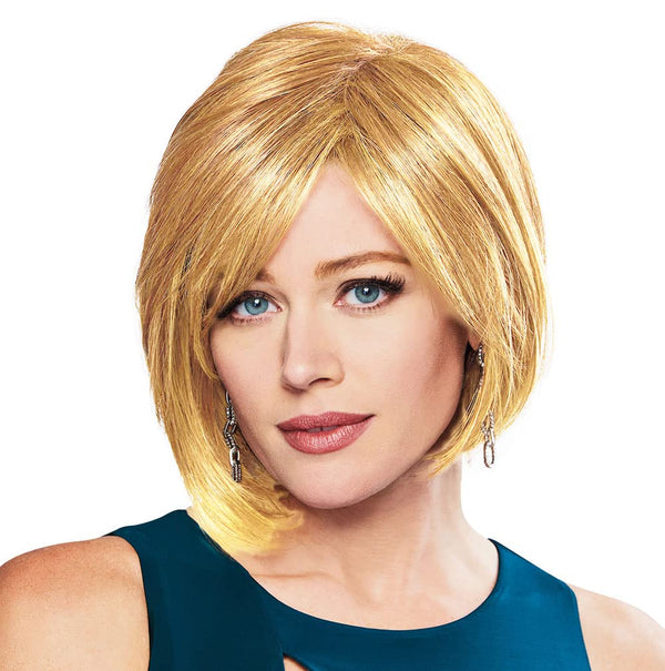 GABOR Curves Ahead Chin-Length Layered Wig by Hairuwear, Average Size CapGL16-27 Buttered Biscuit