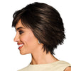GABOR MAKE A STATEMENT Layered Modern Chin-Length Bob Wig, Designer Series by Hairuwear, Average Cap Size, GF4-6 Black Coffee