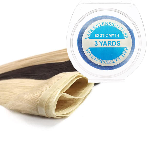 More than 3 months hold time Double Sided Hair Extension Tape hair tape (10mmx3yards, White)