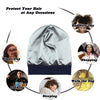 Silk Satin Lined Sleep Cap,Inner 19MM 100% Bulberry Silk Outer Bamboo Viscose Nature Breathable for Hair