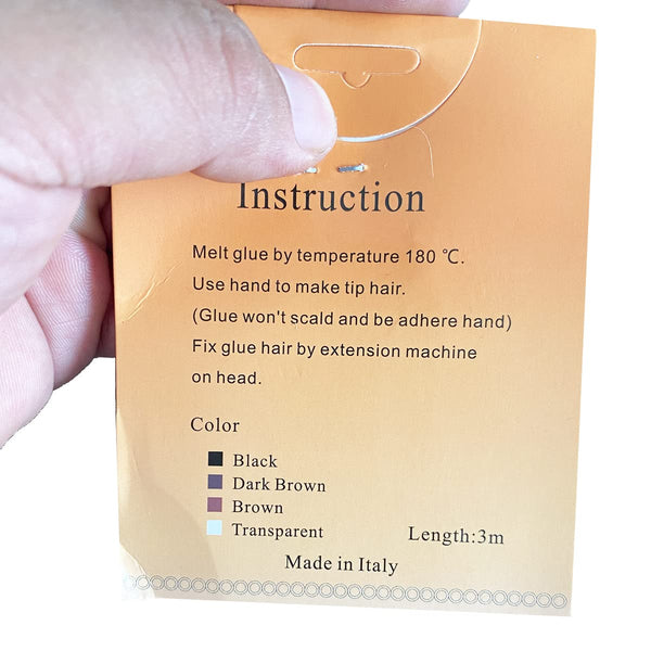 Hair Extensions Hot Glue Melt Fusion Keratin Glue Pre-bonded Tool For Hair Extension Salon Styling Tool (BROWN)