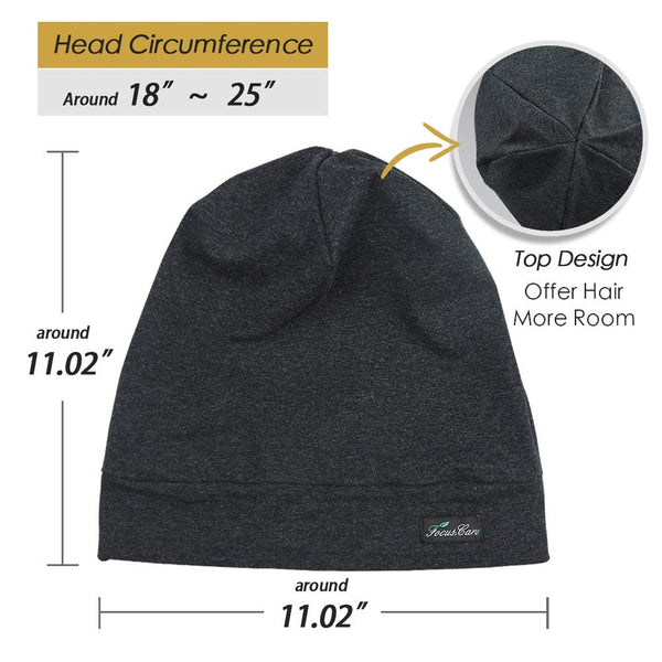 FocusCare Adjustable Sleeping Cap,Satin Lined Extra Large Women Curly Hair Available Day and Night