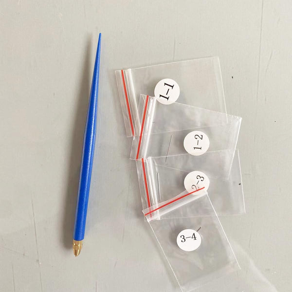 4 Size Ventilating Needle (1-1,1-2,2-3,3-4)&1Plastic Holder For Making Lace Wig/Closure/Frontal Ventilating Needle Net Needle