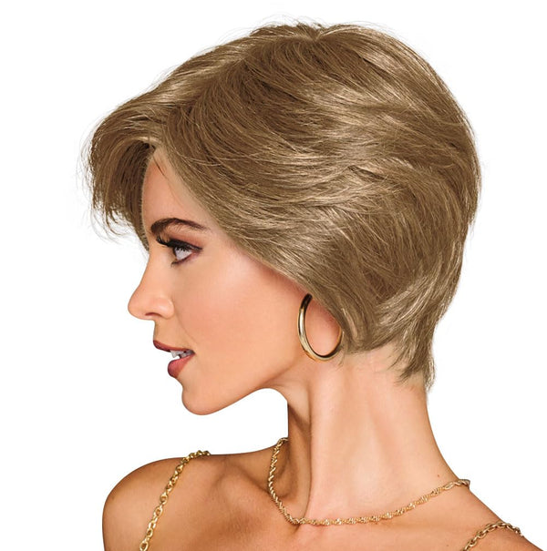 GABOR Best In Class Layered Chin-Length Boycut Wig by Hairuwear, Average Cap, GF56-60 Silver