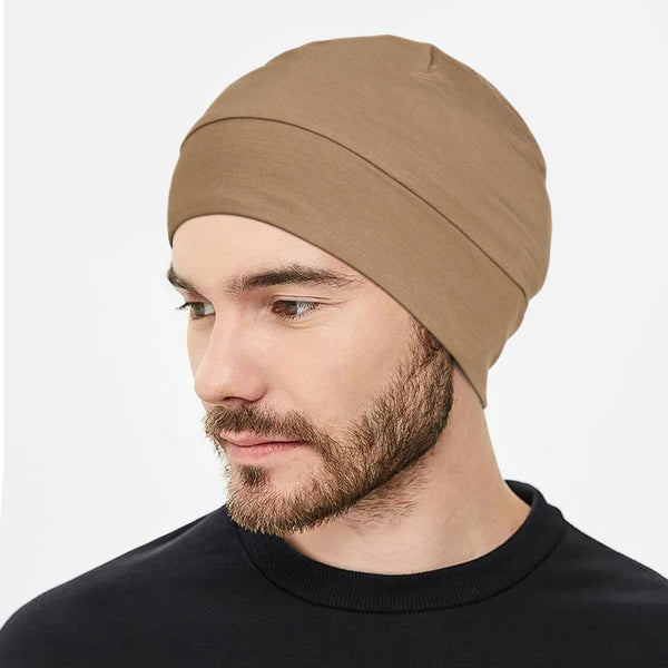 2Pcs/4Pcs 100% Bamboo Viscose Beanies for Men Women Helmet Liner Lightweight Sleeping Cap for Chemo Hair Loss