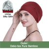 FocusCare Satin Lined Sleep Slouchy Cap Curly Girl Slap Headwear Gifts for Frizzy Hair Women
