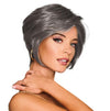 GABOR Best In Class Layered Chin-Length Boycut Wig by Hairuwear, Average Cap, GF56-60 Silver