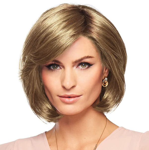 GABOR Curves Ahead Chin-Length Layered Wig by Hairuwear, Average Size CapGL16-27 Buttered Biscuit