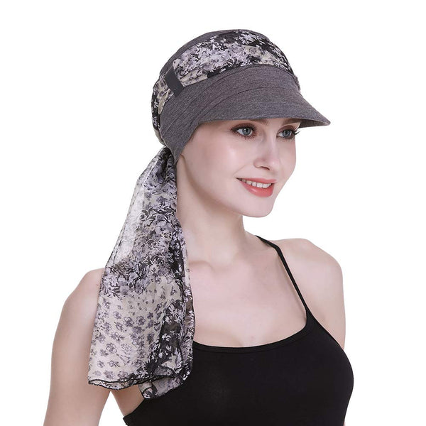 Newsboy Cap for Women Chemo Headwear med skjerf Gaver Hårtap tilgjengelig hele året