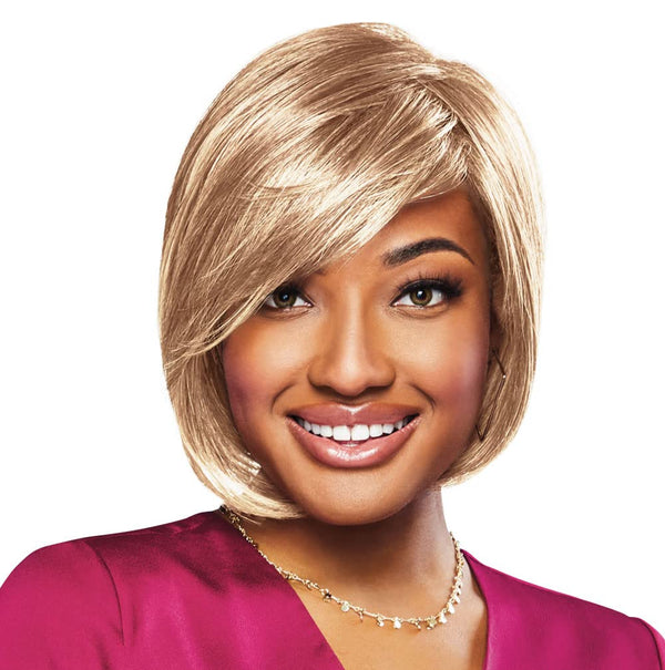 GABOR Curves Ahead Chin-Length Layered Wig by Hairuwear, Average Size CapGL16-27 Buttered Biscuit