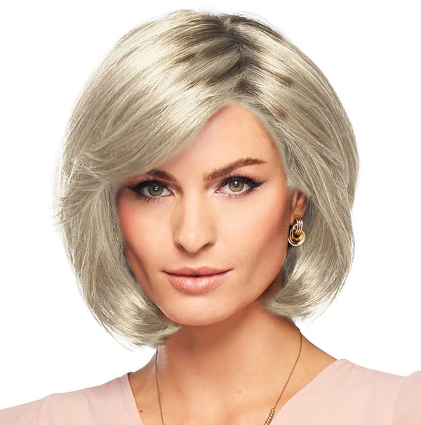 GABOR Curves Ahead Chin-Length Layered Wig by Hairuwear, Average Size CapGL16-27 Buttered Biscuit
