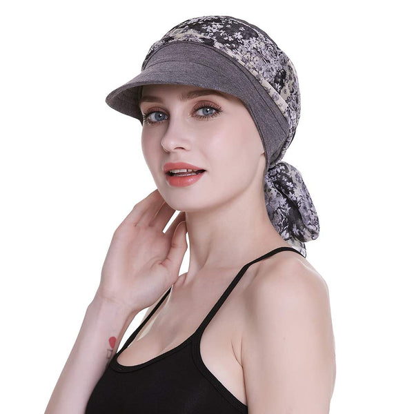 Newsboy Cap for Women Chemo Headwear med skjerf Gaver Hårtap tilgjengelig hele året