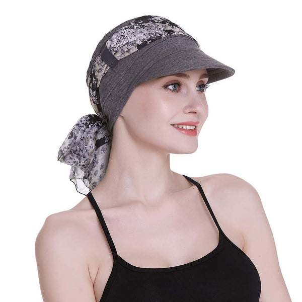 Newsboy Cap for Women Chemo Headwear med skjerf Gaver Hårtap tilgjengelig hele året