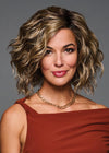 GABOR Beaming Beauty Mid-Length Layered Beach Waves Wig by Hairuwear, Average Cap, GF29-25 Golden Russet