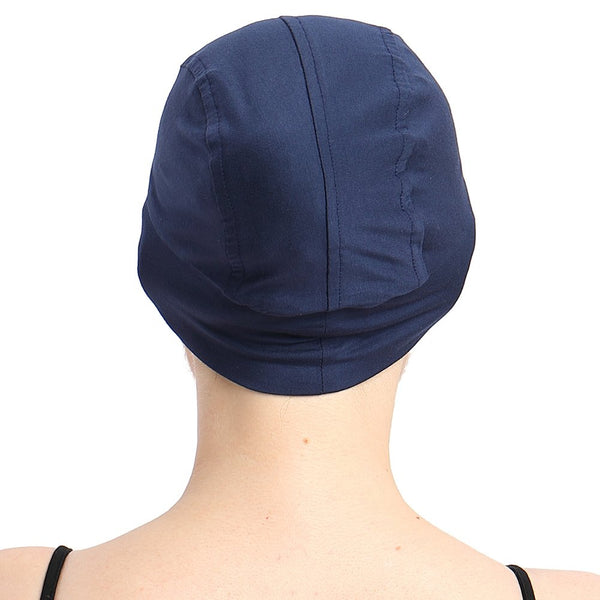 Bamboo Sleep Cap for Hair Loss Home Head Cover for Chemo Women Bike Hard Hat Helmet Liner Cotton Beanie