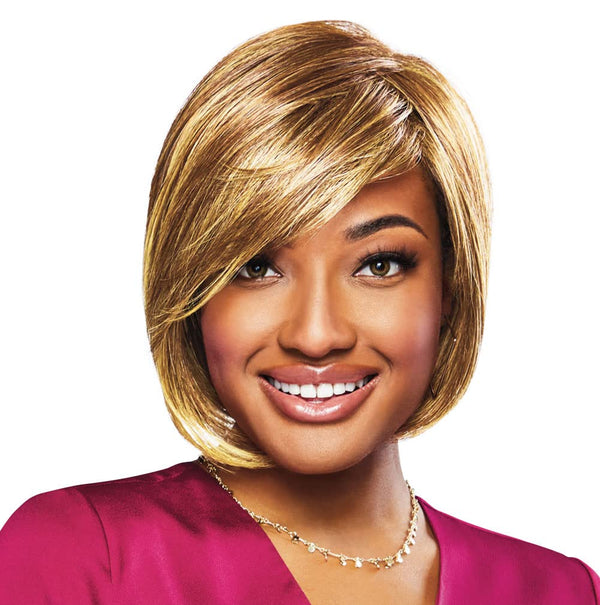 GABOR Curves Ahead Chin-Length Layered Wig by Hairuwear, Average Size CapGL16-27 Buttered Biscuit