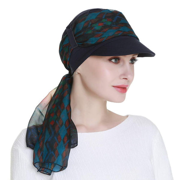 Newsboy Cap for Women Chemo Headwear med skjerf Gaver Hårtap tilgjengelig hele året