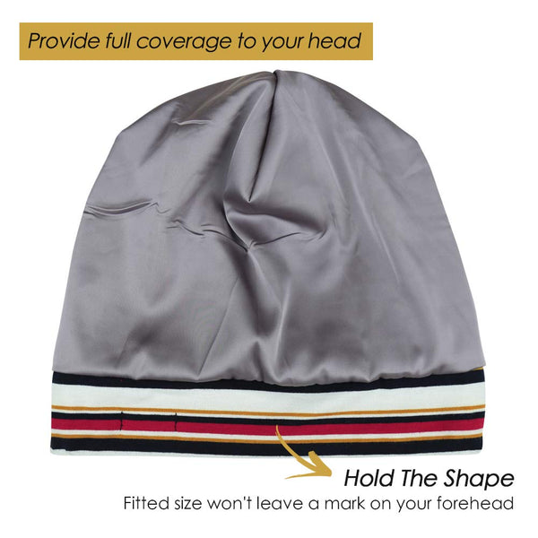 FocusCare Adjustable Sleeping Cap,Satin Lined Extra Large Women Curly Hair Available Day and Night