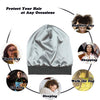 Silk Satin Lined Sleep Cap,Inner 19MM 100% Bulberry Silk Outer Bamboo Viscose Nature Breathable for Hair