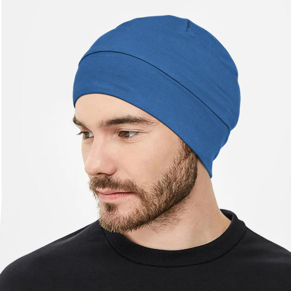 2Pcs/4Pcs 100% Bamboo Viscose Beanies for Men Women Helmet Liner Lightweight Sleeping Cap for Chemo Hair Loss