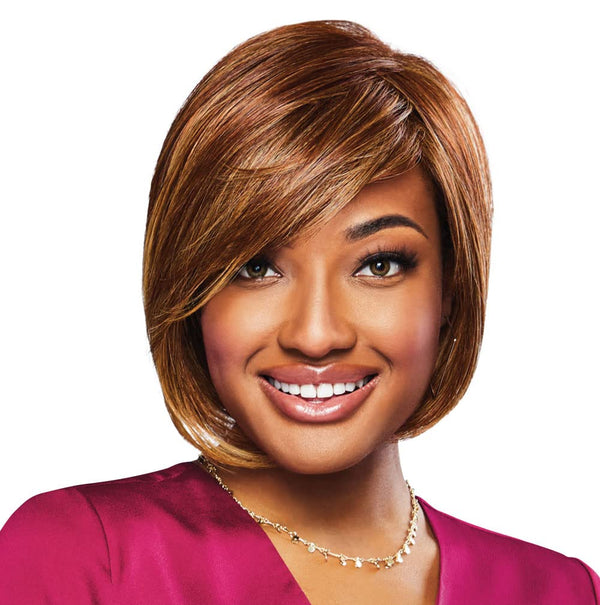 GABOR Curves Ahead Chin-Length Layered Wig by Hairuwear, Average Size CapGL16-27 Buttered Biscuit