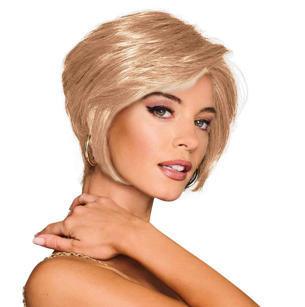 GABOR Best In Class Layered Chin-Length Boycut Wig by Hairuwear, Average Cap, GF56-60 Silver
