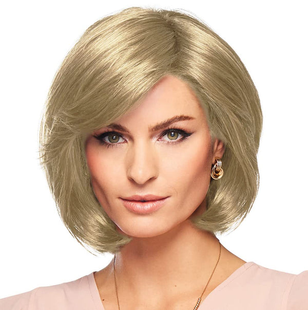 GABOR Curves Ahead Chin-Length Layered Wig by Hairuwear, Average Size CapGL16-27 Buttered Biscuit