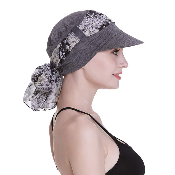 Newsboy Cap for Women Chemo Headwear med skjerf Gaver Hårtap tilgjengelig hele året